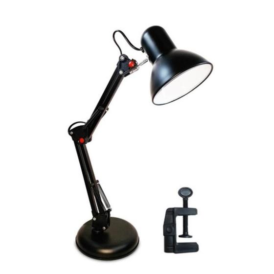 Imagem de Luminaria Mesa Flexivel Articulada Com Garra E Base 2 Em 1