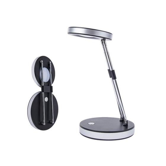 Luminária Mesa Led 4w Compacta Milan Preto com Cinza Grafite 6500K Luminatti By Danuri Menor preço em Luminária Mesa Led 4w Compacta Milan Preto com Cinza Grafite 6500K Luminatti By Danuri