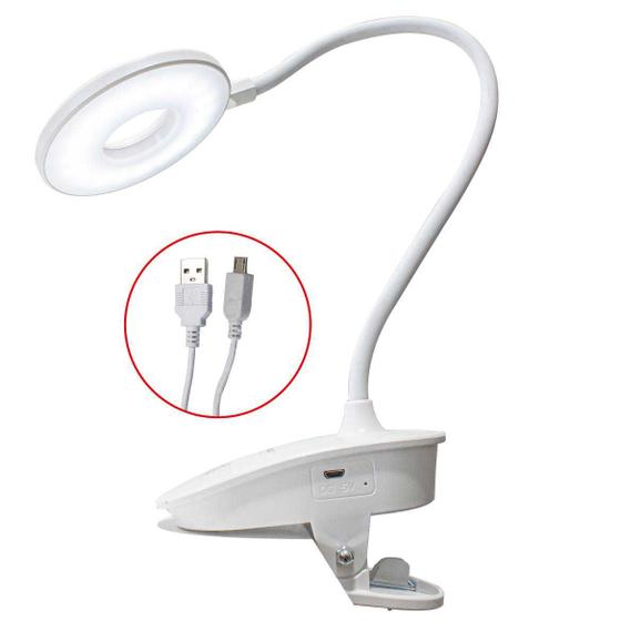 Luminária Mesa Led Recarregável Móvel Clip Fixação St1769 Nsbao