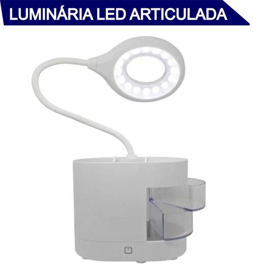 Imagem de Luminaria Mesa Manicure Led Forte Moderna Flexivel Gaveta