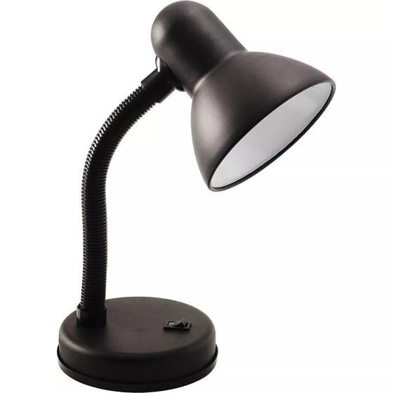 Imagem de Luminaria Mesa Preto Base Bivolt E27 aa1 Estudar