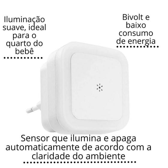 Imagem de Luminaria noturna led infantil com sensor automatico