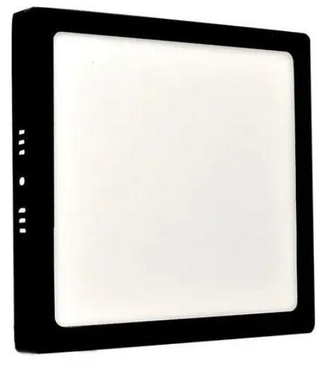 Imagem de Luminaria Painel Led Preto 18w Sobrepor Quadrada 3000K Slim