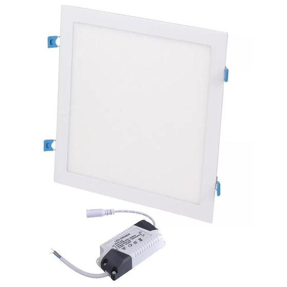 Luminária Painel Plafon Led Embutir 32W Quadrado Frio De Lumine