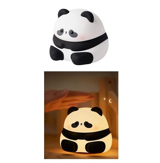 Imagem de Luminária Panda Para Crianças Luz Noturna Dormir Sensor Toque Led