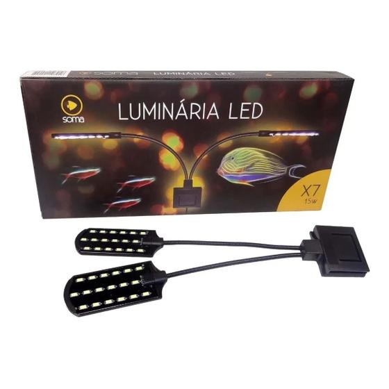 Imagem de Luminária para Aquário Soma X7 15w Led Branco