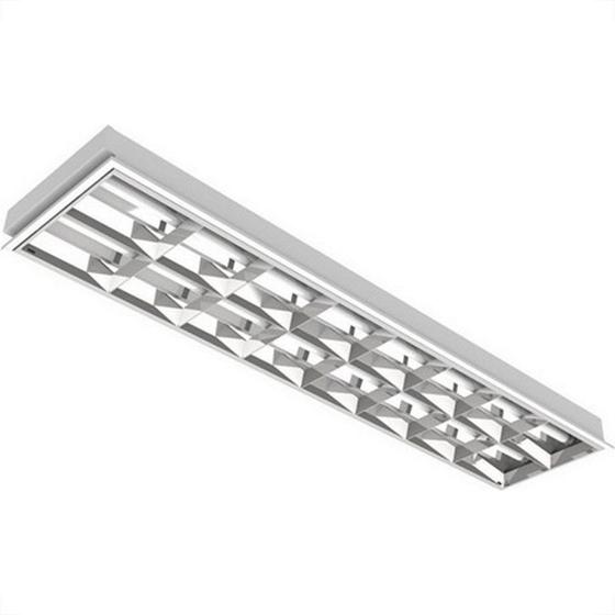 Luminaria Para Lampada Led Aletada Lmp 2 Lampadas 60Cm 4009 Menor preço em Luminaria Para Lampada Led Aletada Lmp 2 Lampadas 60Cm 4009