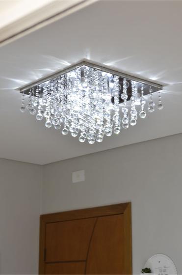 Imagem de Luminária para Mesa de Jantar Apartamento pequeno Cristal Legítimo