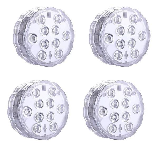 Imagem de Luminaria para piscinas colorida RGB com controle remoto kit c/ 4