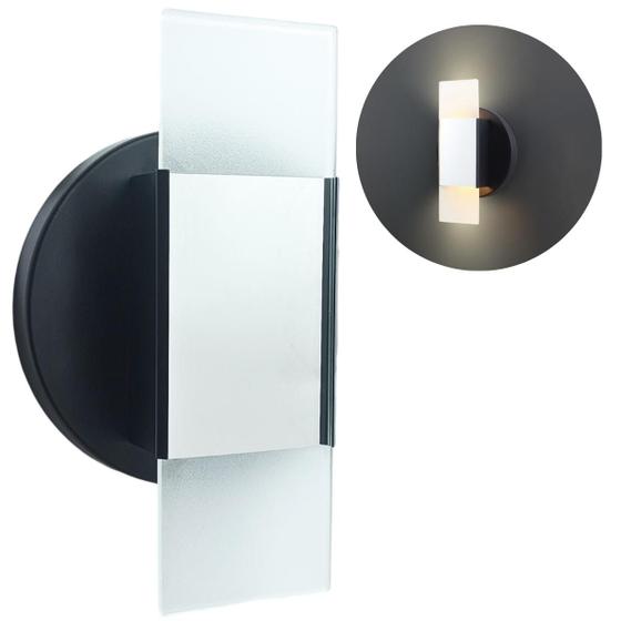Imagem de Luminária Parede Interna Arandela Slide Vidro Espelho Decorativo Banheiro Quarto Sala