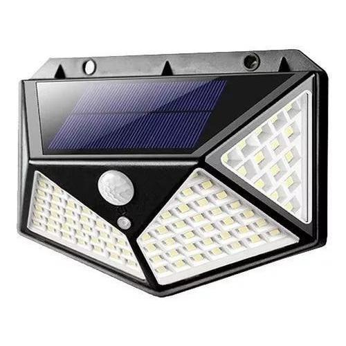 Imagem de Luminária Parede Solar 100 Leds Sensor De Presença Arandela