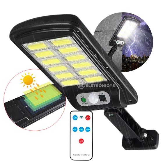 Imagem de Luminária Parede Solar 600w Bateria Grande Duração Ip66 Alta Potência LKY0018A
