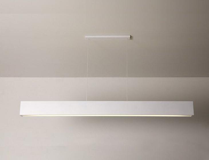 Luminária Pendente 1 Lâmp. Retangular 125cm Alumínio Branco Arky Menor preço em Luminária Pendente 1 Lâmp. Retangular 125cm Alumínio Branco Arky