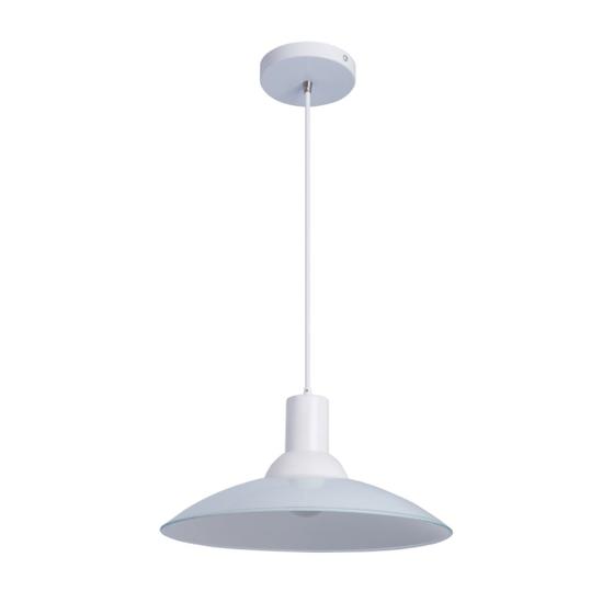 Imagem de Luminária Pendente de Vidro Branco curvo de 30cm - Ideal para ser utilizado em Mesa de Jantar, sala, Quarto, Cozinha
