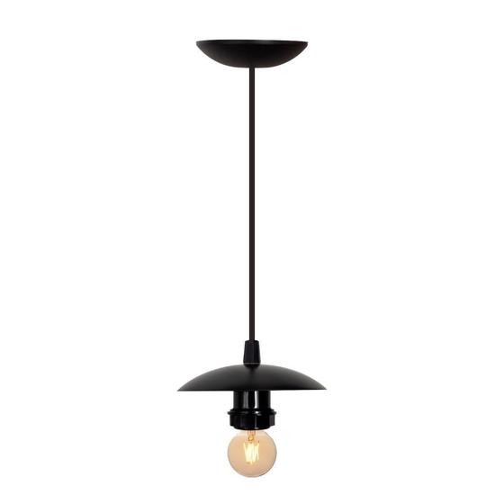 Imagem de Luminária Pendente Estilo Industrial Simples Retrô Preto