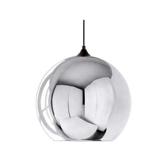 Luminária Pendente Globo em Vidro Cromado MART Luminária Magazine