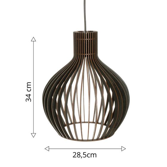 Imagem de Luminária Pendente Gm Preto Luxo Sala/Cozinha Gourmet Lustre