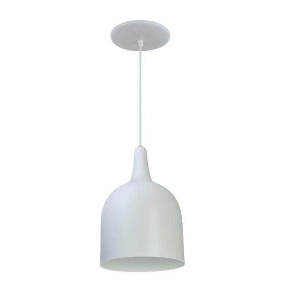 Imagem de Luminária Pendente Gota Com Interior Branco Brilho Com Fiação 110/220v