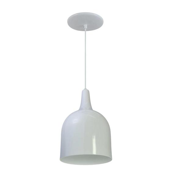 Imagem de Luminária Pendente Gota Com Interior Branco Brilho Com Fiação 110/220v