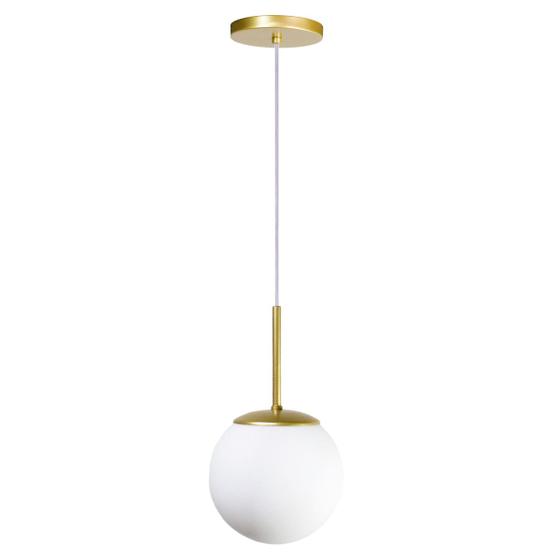 Imagem de Luminária Pendente Jabuticaba Dourado Bola Globo de Vidro