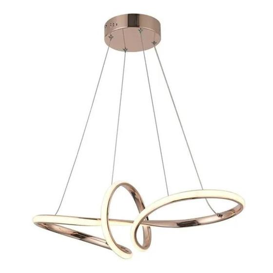 Luminária Pendente Led 35w 3 Em 1 Rose Design Moderno Lustre Lp01r