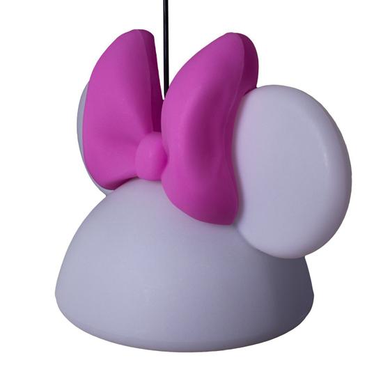 Imagem de Luminária Pendente Lustre Minnie Mouse Orelhas Preto Disney Decorativo Quarto Infantil Bebês Jovens Adolescentes Criança