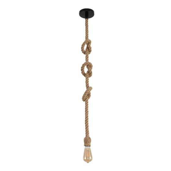 Imagem de Luminária Pendente Lustre Teto Corda Sisal 1,5 Metro Rústico