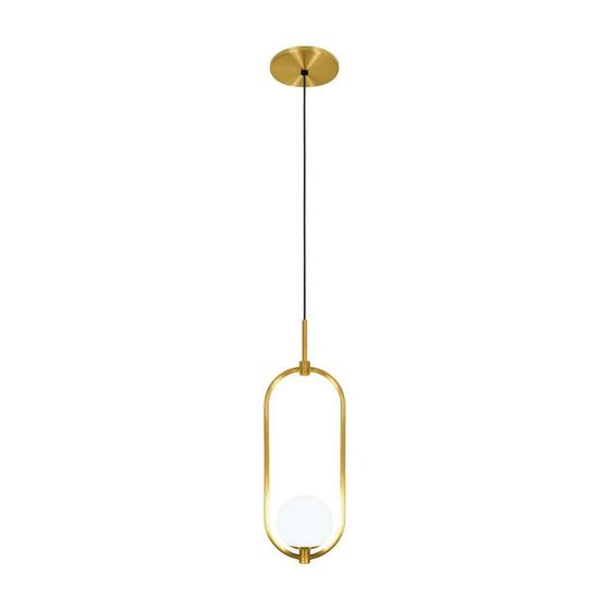 Imagem de Luminária Pendente Minimalista Decoração Luxo Dourada 1701