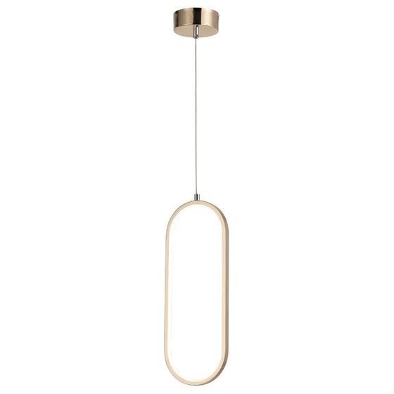 Luminária Pendente Oval LED Moderno Lavabo Sala Quarto 15W Ilumilider