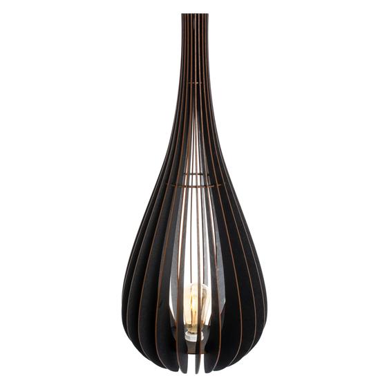 Luminária Pendente Para Sala E Área Gourmet MDF Vazado Cru Chão Marrom