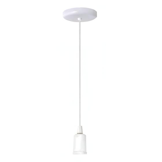 Imagem de Luminaria pendente soquete 1 lampada (branco) - plastico - gazplast