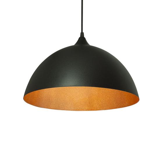 Imagem de Luminária pendente taschibra brooklyn branco/preto + cobre