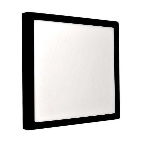 Imagem de Luminária Plafon 25W Led Quadrado Sobrepor 3000K Preto