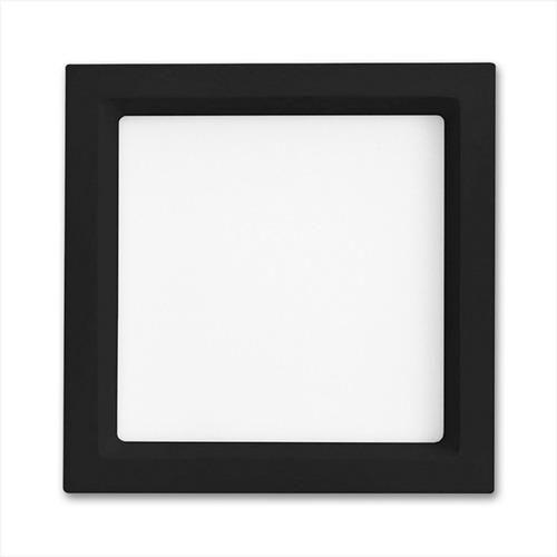 Imagem de Luminária Plafon 40cm Preta Quadrada Sobrepor 36w Led 4000k