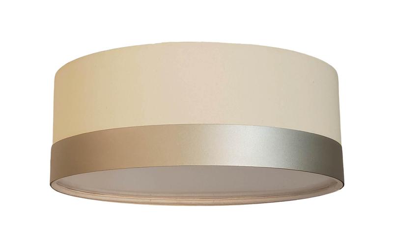 Imagem de Luminária Plafon Cúpula Crú Com Detalhe Bronze 50X15