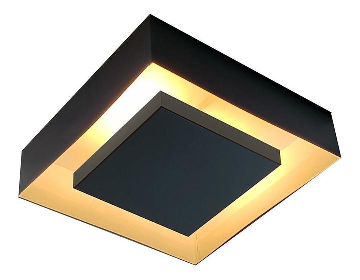 Imagem de Luminária Plafon Luz Indireta Sobrepor 50x50cm 4 Lâmpadas Preto RL