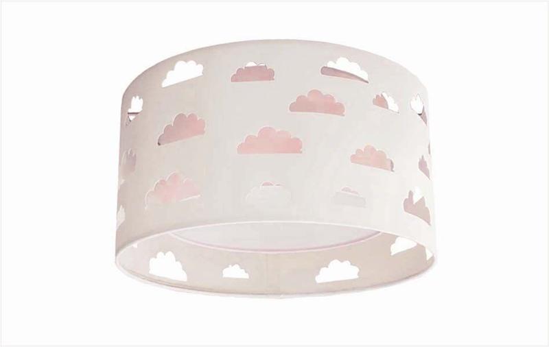 Imagem de Luminária Plafon Nuvens Duplo Com Recortes 30x16 Rosa