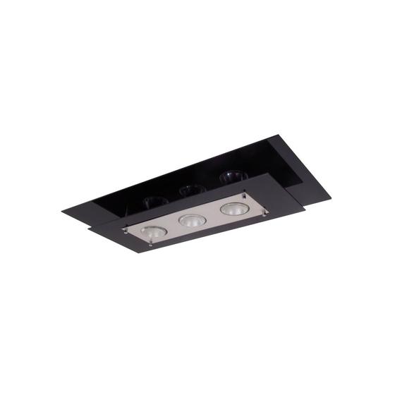 Luminária Plafon Palladium Retang. 3 Lamp E27 Preto - 1046 PT Menor preço em Luminária Plafon Palladium Retang. 3 Lamp E27 Preto - 1046 PT