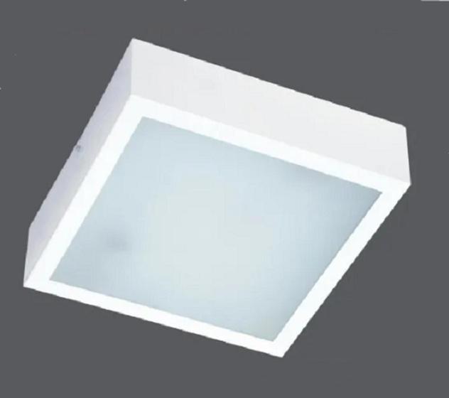 Imagem de Luminária Plafon Sobrepor Quadrado 2 Lamp. - Ancora