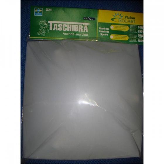 Imagem de Luminaria Plafon Taschibra Solari Abs 2 Lampadas Compacta 30 Quadrado 2040019-01