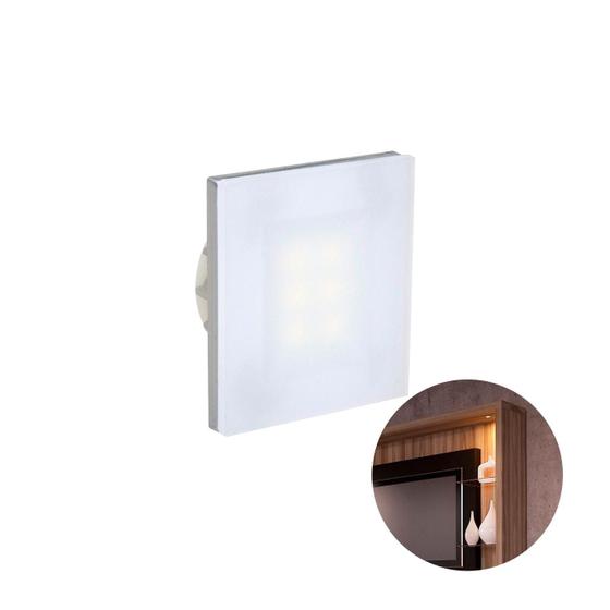 Imagem de Luminária Point Pontual Retangular de Acrílico 6000k Branco Frio Com 6 Leds Bivolt Nuze