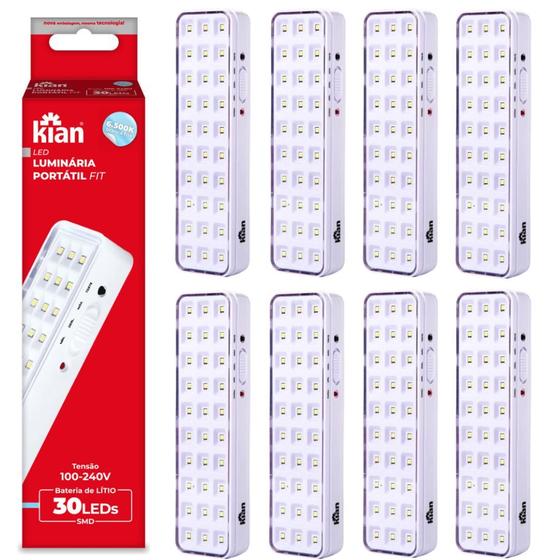 Imagem de Luminária Portátil 30 Leds 100-240v 6500k Branca Fria 8 Un