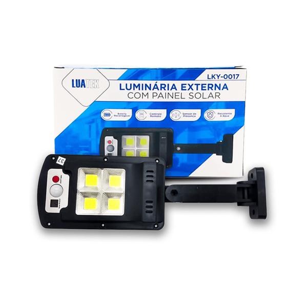 Imagem de Luminária Poste Externa Solar 4 LEDs - Luatek