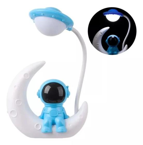 Imagem de Luminária  Projetor De Luzes Estrela Astronauta Lua Led Recarregável Usb Abajur Estátua Lua Miniatura Decoração Original