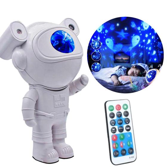 Imagem de Luminaria Projetor Infantil Astronauta Abajur Led Giratoria