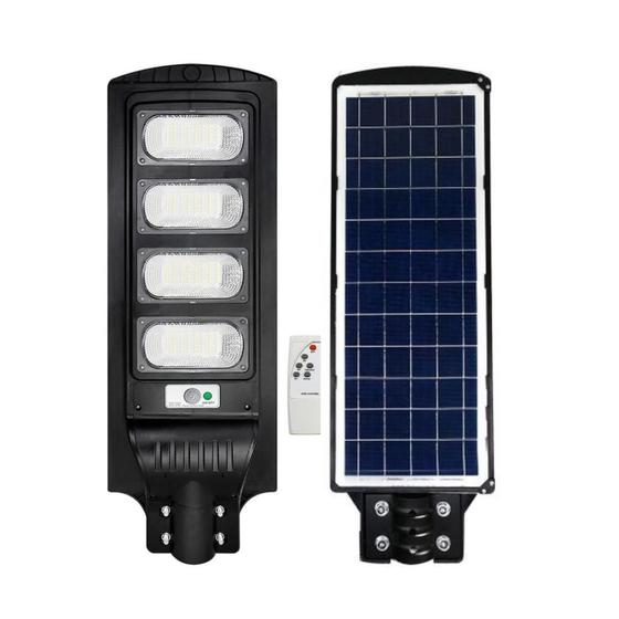 Luminária Pública 200W LED Solar Poste Sensor e Fotocelula Branco Frio IP66 MULTICARCA