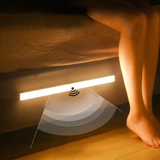 Imagem de Luminária Sensor de Movimento Luz Acende Cama Armário 10cm