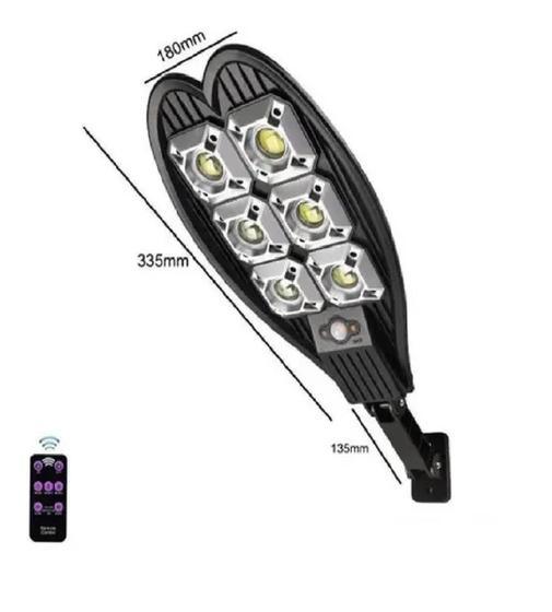 Luminária Sensor Solar Refletor Led Poste Rua Parede Ilumina dfjn