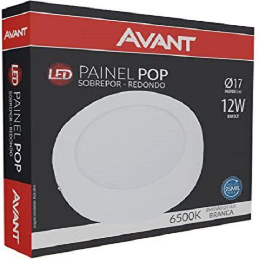 Luminaria sobrepor redonda led 12w 6500k avant Luminária Magazine Luiza