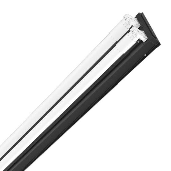 Luminária Sobrepor Tubular 2 Lâmpadas Retangular 63,5cm Preto Lumepetro Menor preço em Luminária Sobrepor Tubular 2 Lâmpadas Retangular 63,5cm Preto Lumepetro